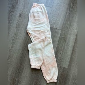 NWOT! SPIRITUAL GANGSTER creamsicle orange tie dye sweat pants - XS